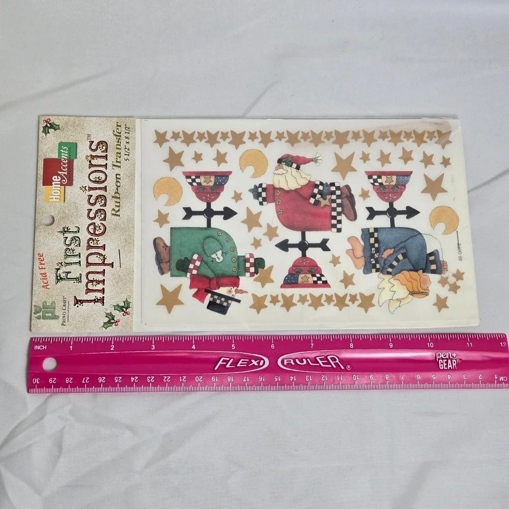 Provo Craft First Impressions Christmas Rub On Transfers 5.5